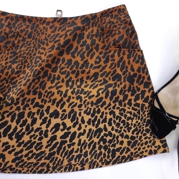 Ecote Cheetah Print Skirt Sz 6 - Picture 6 of 16